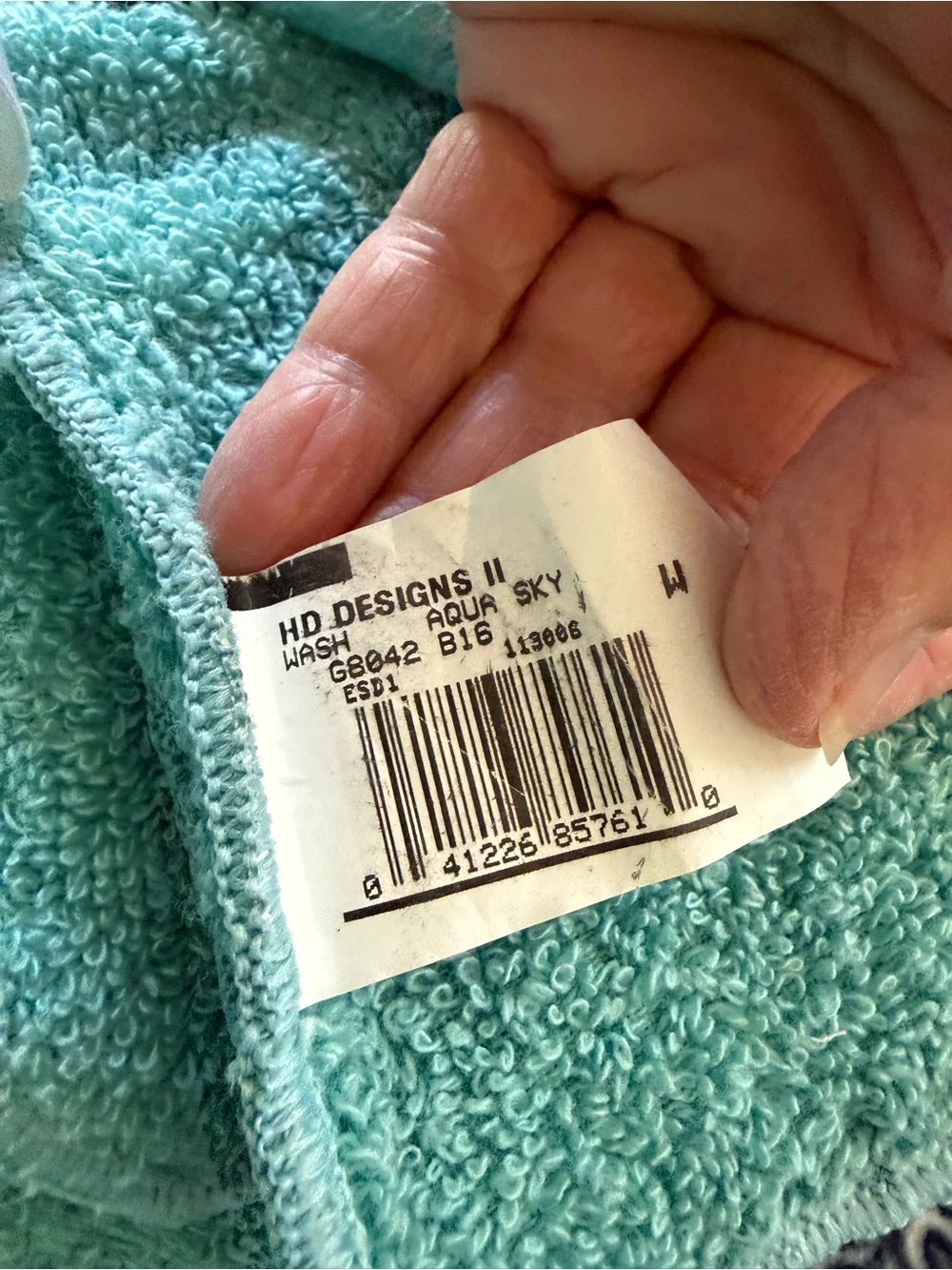 Aqua Cotton Bath Towels and one wash cloth